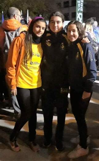 Zaira Zafra, Alexandra Emilova y Ángela Casanova en Burjassot.