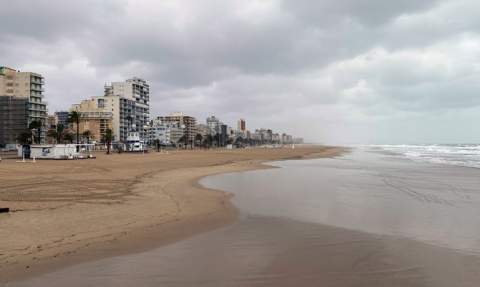 La playa de Gandia, el s&aacute;bado. / Foto: Visit Gandia.