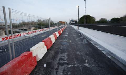 Obras en el Pont Nou. Obras en el Pont Nou.