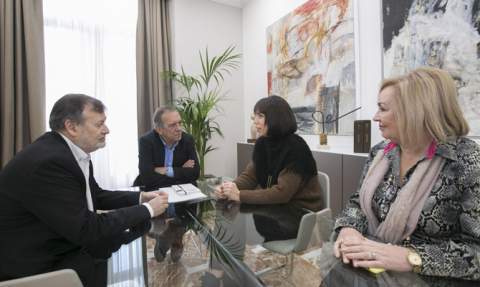 Reunión con Soler, Fuster, Morant y Gomicia. Reunión con Soler, Fuster, Morant y Gomicia.