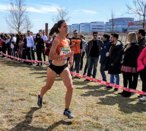 Andrea Abad, en carrera.
