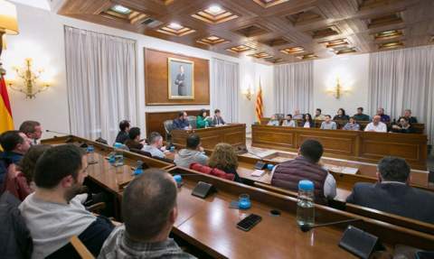 Aspecto de la asamblea de la FdF, anoche.