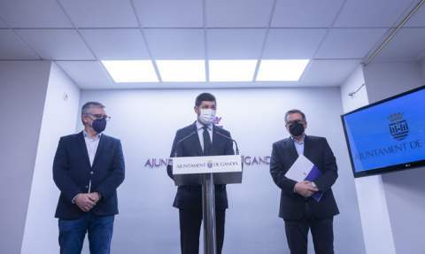 Alandete, Prieto y Gregori en rueda de prensa.