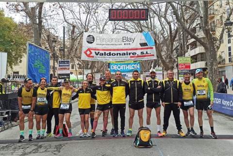 Algunos corredores en la Mitja Marat&oacute; de X&agrave;tiva el pasado 27 de febrero.