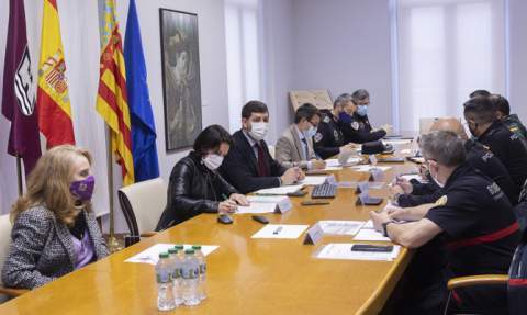 Reunión de la Junta Local de Seguridad. Reunión de la Junta Local de Seguridad.