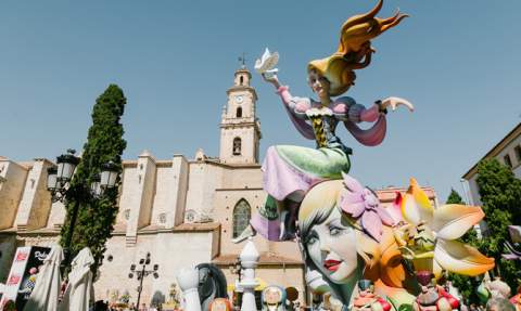Falles de Gandia en una imatge d'arxiu. Falles de Gandia en una imatge d'arxiu.