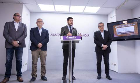 Picornell, Alandete, Prieto y Gregori en rueda de prensa.
