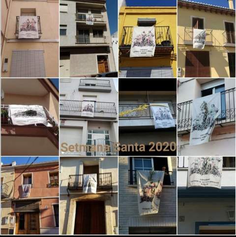 Palmas en los balcones de Beniopa.