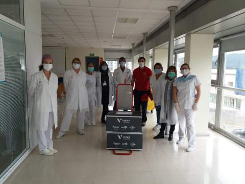 Vicky Foods en el centro de salud de Corea.