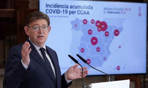Puig, durante la rueda de prensa. Puig, durante la rueda de prensa.