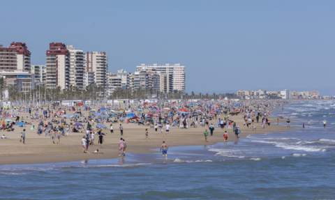 Playa de Gandia en una imagen reciente. Playa de Gandia en una imagen reciente.
