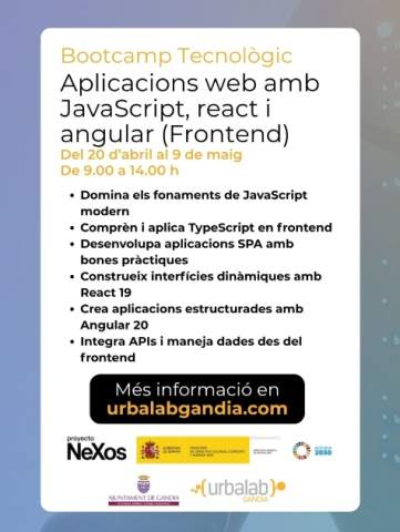 Urbalab Gandia posa en marxa una nova edició dels Bootcamps Tecnològics