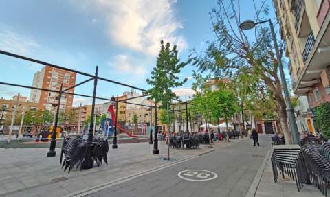 La plaza del Prado, en Gandia, el lunes pasado. La plaza del Prado, en Gandia, el lunes pasado.