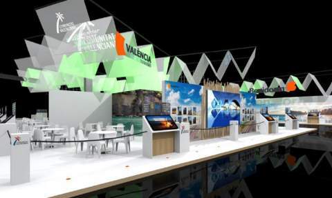Imagen virtual del stand deValència Turisme en Fitur 2021 Imagen virtual del stand deValència Turisme en Fitur 2021
