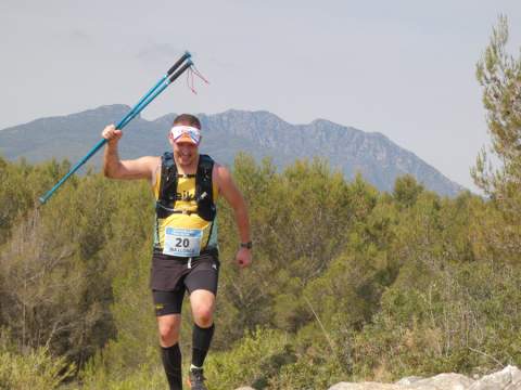 Adrian Tiberius en el Trail de Covatelles, Oliva.