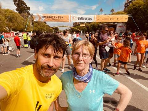 José Vicente Mocholí y Pilar Oltra en la Volta a Peu a València.