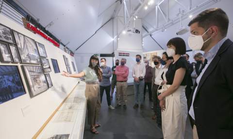 Inauguraci&oacute;n de la exposici&oacute;n, el martes.