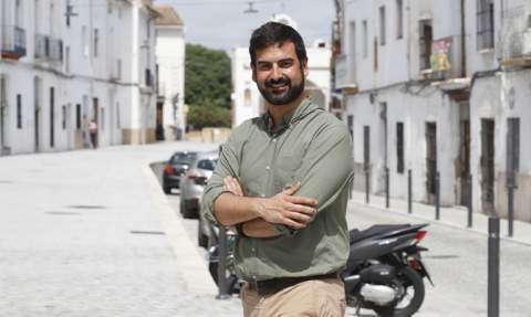 Josep Escrivà, al carrer Sant Vicent. Josep Escrivà, al carrer Sant Vicent.
