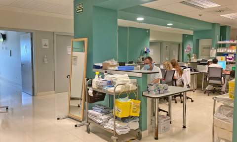 Una planta del hospital de Gandia.