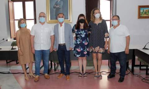 Los seis concejales del Gobierno de Villalonga.
