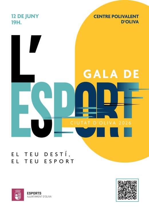 Oliva celebrarà la Gala de l'Esport el 12 de juny