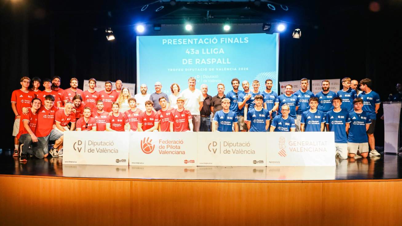 El Real de Gandia acull la presentació de les finals de la Lliga de raspall 2026