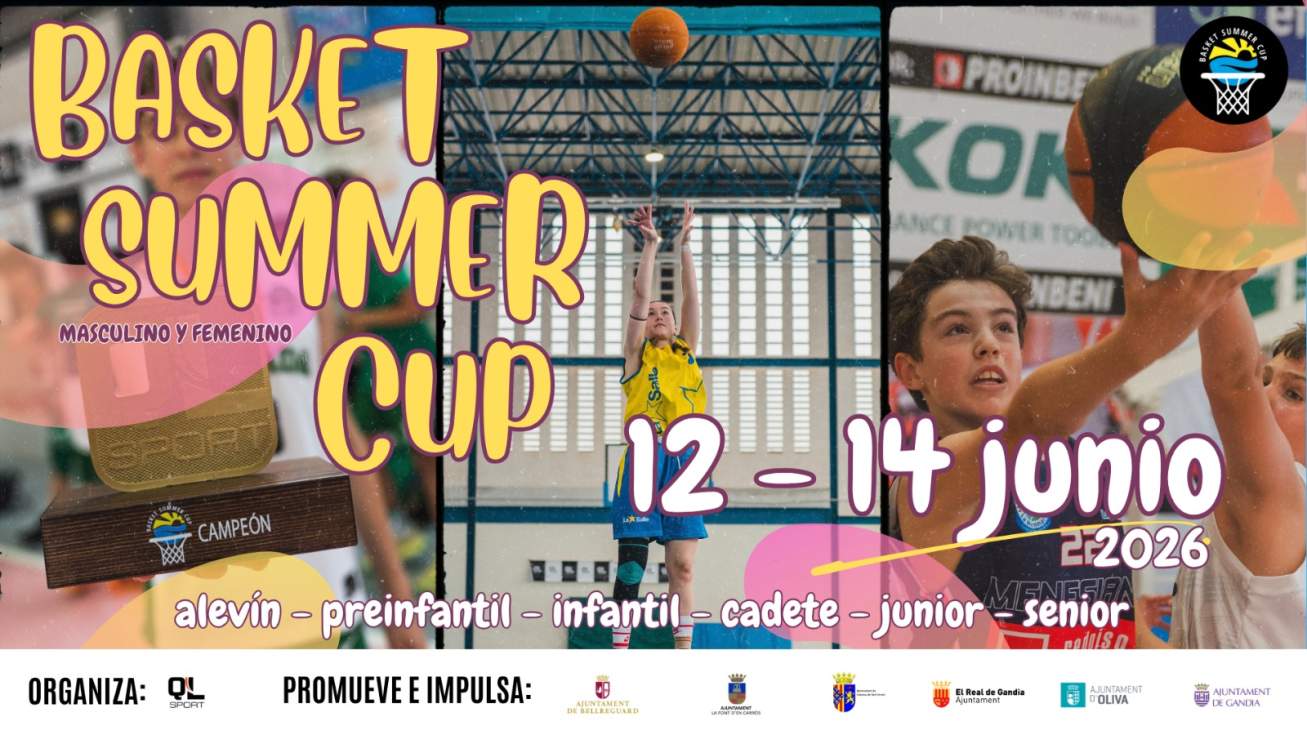 La Safor acull una nova edició de la Basket Summer Cup amb més de 1.600 jugadors i un gran impacte turístic