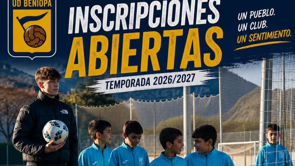 LA UD BENIOPA ABRE SUS INSCRIPCIONES PARA LA TEMPORADA 2026/2027