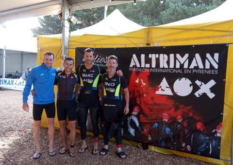 Hilde Ascó, David Ferrairó, Marc Faus, e Ino Moreno en el Altriman.