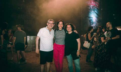 La alcaldesa de Gandia, Diana Morant, junto al vicealcalde Josep Alandete y la concejala de Gestión Responsable del Territorio y Patrimonio, Alícia Izquierdo.