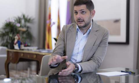 Jos&eacute; Manuel Prieto, en un moment de l'entrevista.