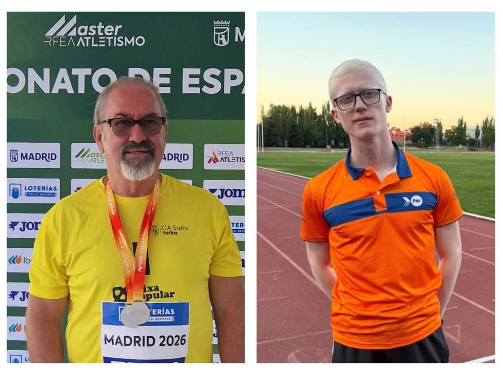 Genaro Rey i Joan Sirera, medallistes del CA Safor Teika en els campionats d’Espanya