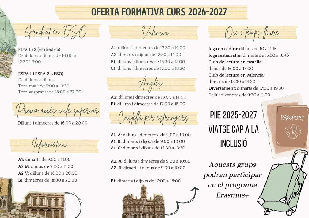 El CPFPA Serafí de Centelles d'Oliva amplia l'oferta formativa