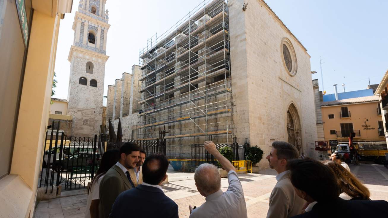 Seguiment de les obres de la Col·legiata per part de l'alcalde de Gandia