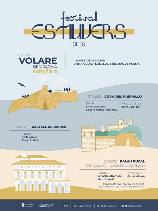 Un gran cartell de participants per a un Festival de Poesia que convida a l'elevació de la paraula a Gandia