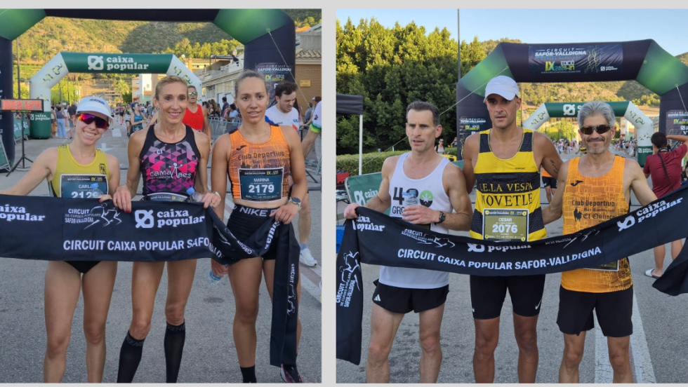 César López i Maria Isabel Ferrer guanyadors de la primera cursa del IX Circuit Caixa Popular Safor-Valldigna