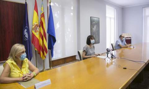 Fuster, Morant y Picornell, en rueda de prensa. Fuster, Morant y Picornell, en rueda de prensa.