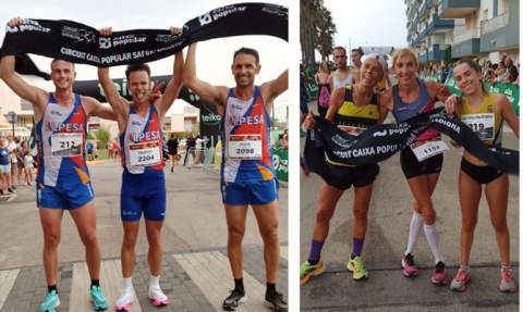 Podios absolutos masculino y femenino. Podios absolutos masculino y femenino.
