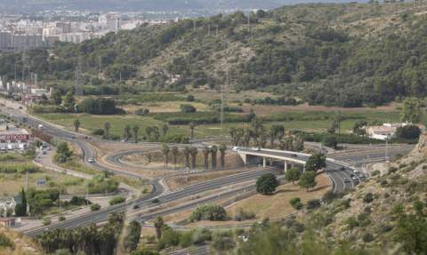 Vista de la ronda norte de Gandia. Vista de la ronda norte de Gandia.