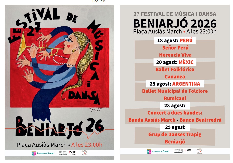 Beniarjó, un punt de trobada entre cultures amb el XXVII Festival Internacional de Música i Dansa