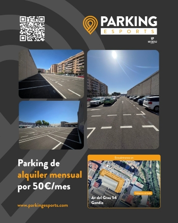 Parking Esports abre en Gandia con 134 plazas para dar servicio a los vecinos del barrio de Corea.