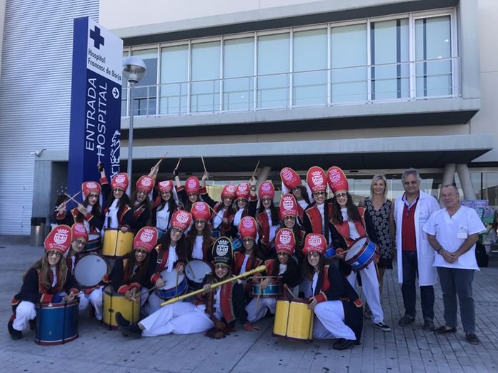 Visita del Tio de la Porra a l'hospital.