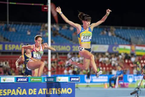 Pilar Vázquez, en la carrera. / Foto: Santi Molina.