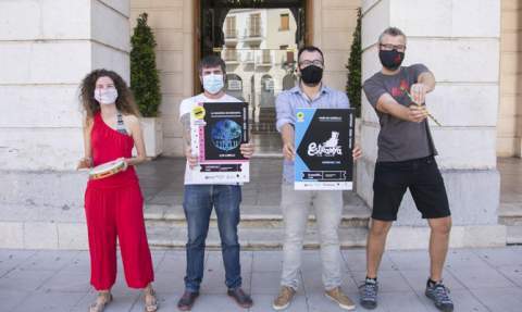 Gonz&aacute;lez i Giner amb representants de Las Libelu i Estranya.