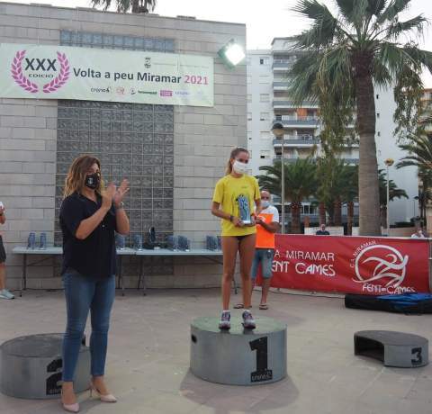 Carla Breco en el podio de Miramar.
