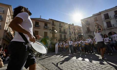 Ensayo de las bandas del Tio de la Porra, el s&aacute;bado.
