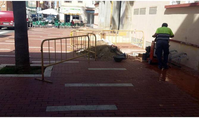 Las obras de la canalización.