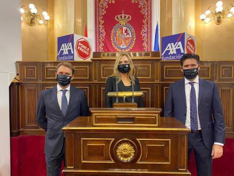 Los hermanos Moll y Virgina Pons, de la empresa.