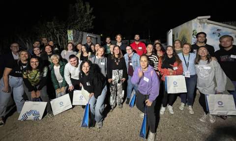 Equipo de voluntarios el martes.