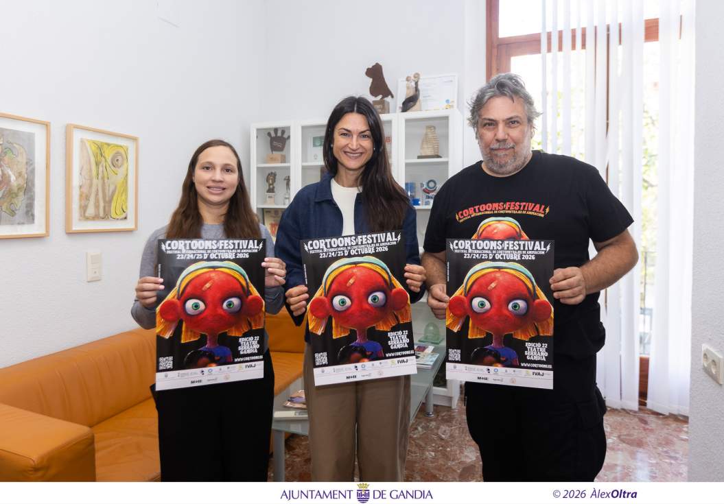Cortoons Gandia celebra del 23 al 25 d’octubre una nova edició amb més de 2.300 curtmetratges rebuts de 110 països